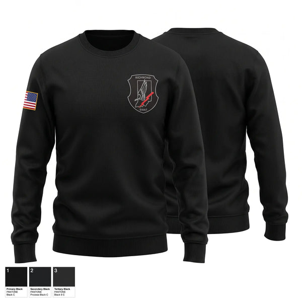 Crew Neck Sweatshirt, Richmond SWAT, Police, Teamtime, Team time, sublimation, custom sports apparel, team uniforms, spirit wear, spiritwear, sports uniforms, custom shirts, team store, custom team store, fundraiser sports, apparel fundraiser
