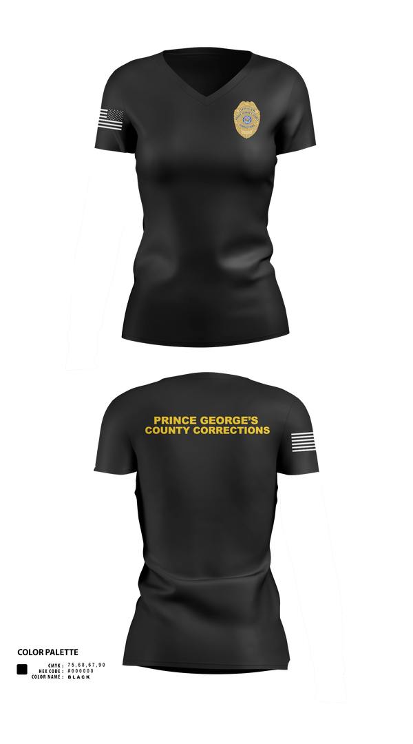 Womens Short Sleeve Vneck Shirt, DOC PG, Police, Teamtime, Team time, sublimation, custom sports apparel, team uniforms, spirit wear, spiritwear, sports uniforms, custom shirts, team store, custom team store, fundraiser sports, apparel fundraiser