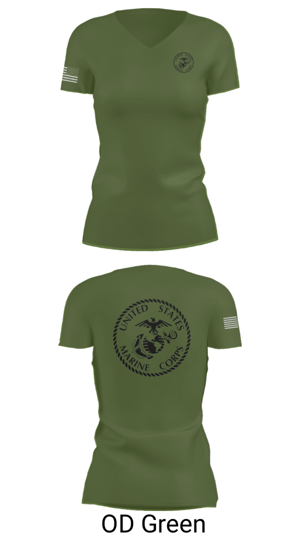 Women's Short Sleeve Vneck Shirt, UHS MCJROTC, Marines, Teamtime, Team time, sublimation, custom sports apparel, team uniforms, spirit wear, spiritwear, sports uniforms, custom shirts, team store, custom team store, fundraiser sports, apparel fundraiser