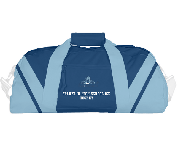 Duffle Bag, Franklin High School Ice hockey, Ice Hockey, Teamtime, Team time, sublimation, custom sports apparel, team uniforms, spirit wear, spiritwear, sports uniforms, custom shirts, team store, custom team store, fundraiser sports, apparel fundraiser