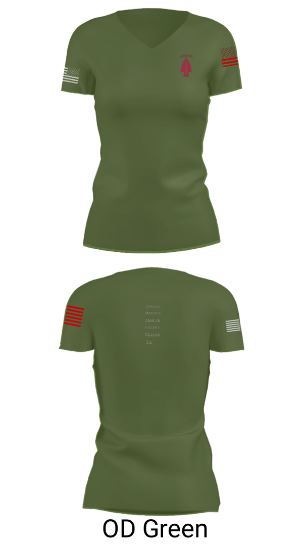 Women's Short Sleeve Vneck Shirt, , Army, Teamtime, Team time, sublimation, custom sports apparel, team uniforms, spirit wear, spiritwear, sports uniforms, custom shirts, team store, custom team store, fundraiser sports, apparel fundraiser