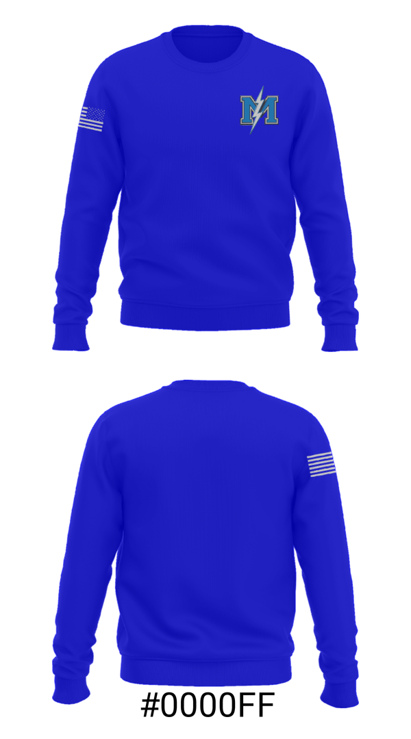 Crew Neck Sweatshirt, Martinsville Senior High School Basketball, Women's Basketball, Teamtime, Team time, sublimation, custom sports apparel, team uniforms, spirit wear, spiritwear, sports uniforms, custom shirts, team store, custom team store, fundraiser sports, apparel fundraiser