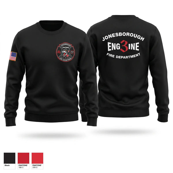 Crew Neck Sweatshirt, Jonesborough Fire Department, Fire Department, Teamtime, Team time, sublimation, custom sports apparel, team uniforms, spirit wear, spiritwear, sports uniforms, custom shirts, team store, custom team store, fundraiser sports, apparel fundraiser
