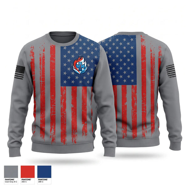 Crew Neck Sweatshirt, Valor Medics, EMS/EMT, Teamtime, Team time, sublimation, custom sports apparel, team uniforms, spirit wear, spiritwear, sports uniforms, custom shirts, team store, custom team store, fundraiser sports, apparel fundraiser