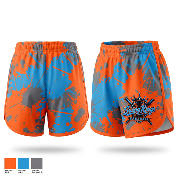 Womens Shorts, Swing Kings, Baseball, Teamtime, Team time, sublimation, custom sports apparel, team uniforms, spirit wear, spiritwear, sports uniforms, custom shirts, team store, custom team store, fundraiser sports, apparel fundraiser