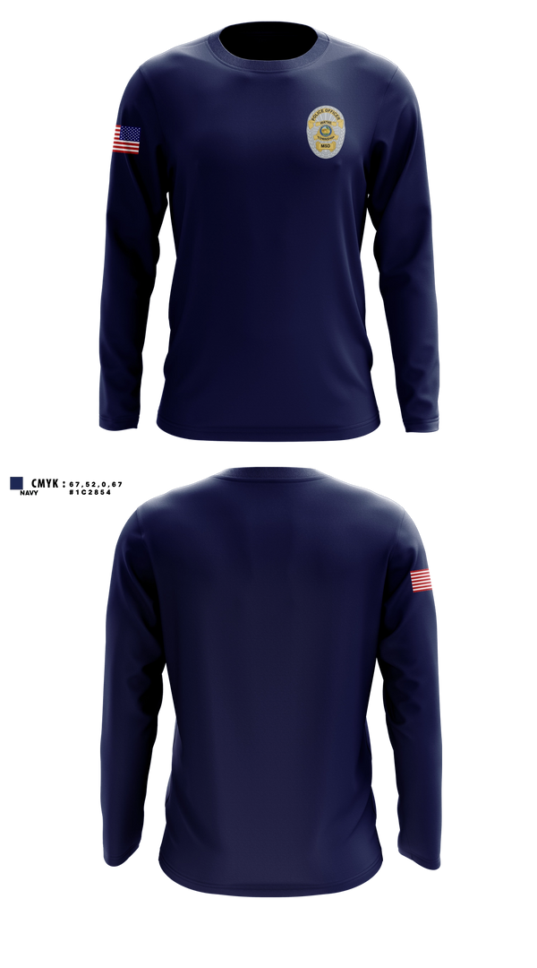 Long Sleeve Performance Shirt, Wayne Twp. Police Dept., Police, Teamtime, Team time, sublimation, custom sports apparel, team uniforms, spirit wear, spiritwear, sports uniforms, custom shirts, team store, custom team store, fundraiser sports, apparel fundraiser
