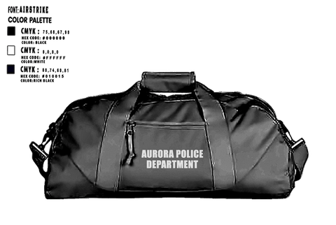 Gear Bag, Aurora Police Department, Police, Teamtime, Team time, sublimation, custom sports apparel, team uniforms, spirit wear, spiritwear, sports uniforms, custom shirts, team store, custom team store, fundraiser sports, apparel fundraiser
