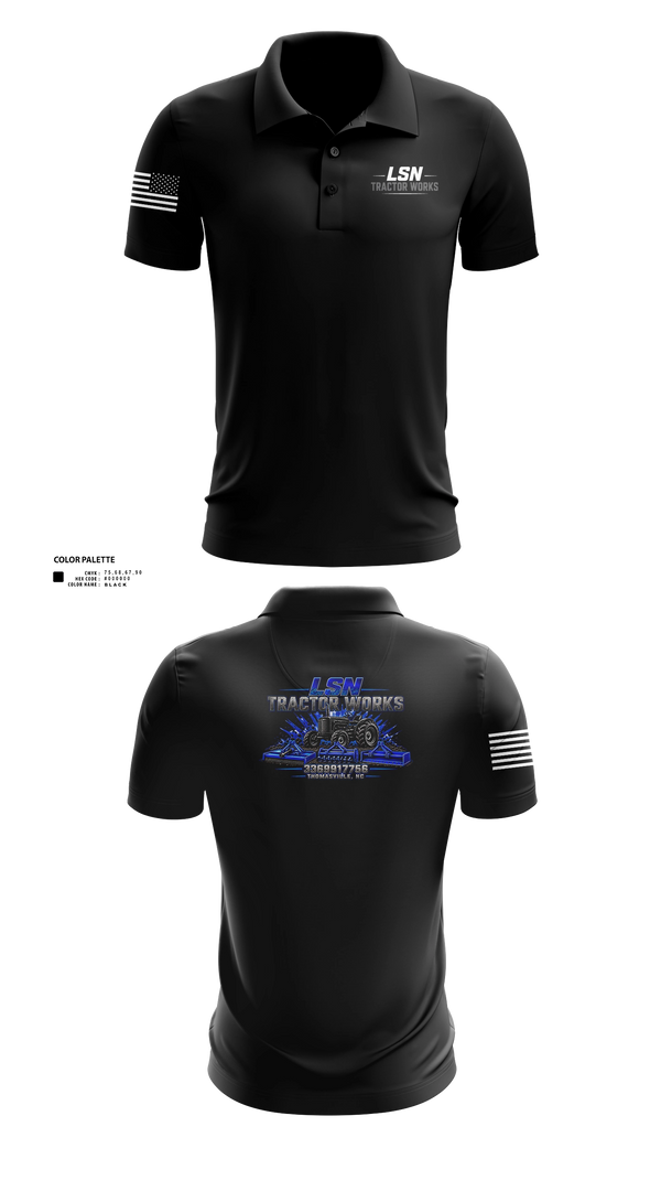 Short Sleeve Performance Polo, LSN Tractor Works, Police, Teamtime, Team time, sublimation, custom sports apparel, team uniforms, spirit wear, spiritwear, sports uniforms, custom shirts, team store, custom team store, fundraiser sports, apparel fundraiser