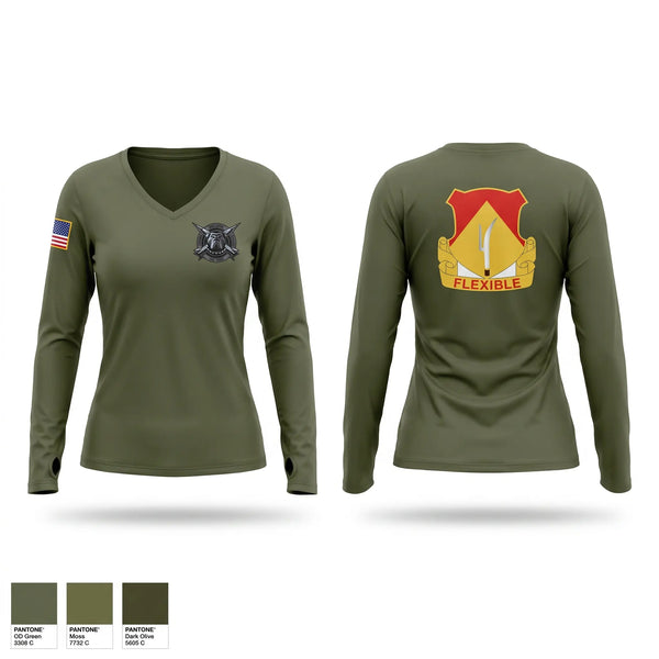 Womens Long Sleeve Vneck Shirt, Bravo 1-94, Army, Teamtime, Team time, sublimation, custom sports apparel, team uniforms, spirit wear, spiritwear, sports uniforms, custom shirts, team store, custom team store, fundraiser sports, apparel fundraiser