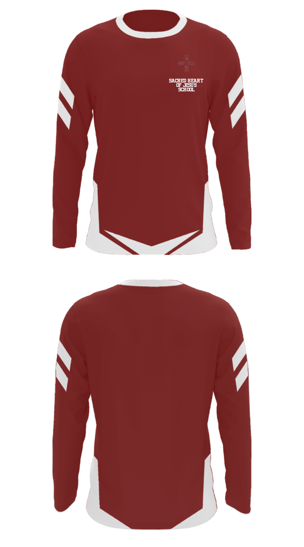 Long Sleeve Performance Shirt, Sacred Heart of Jesus School, Spirit Store, Teamtime, Team time, sublimation, custom sports apparel, team uniforms, spirit wear, spiritwear, sports uniforms, custom shirts, team store, custom team store, fundraiser sports, apparel fundraiser