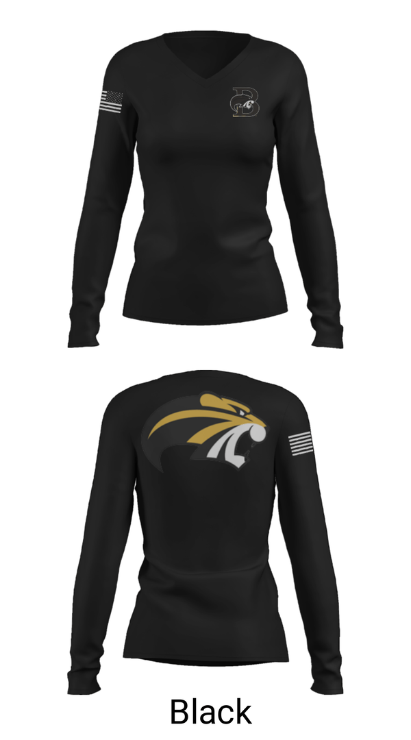 Women's Long Sleeve Vneck Shirt, Brenau University Swimming, Swimming, Teamtime, Team time, sublimation, custom sports apparel, team uniforms, spirit wear, spiritwear, sports uniforms, custom shirts, team store, custom team store, fundraiser sports, apparel fundraiser