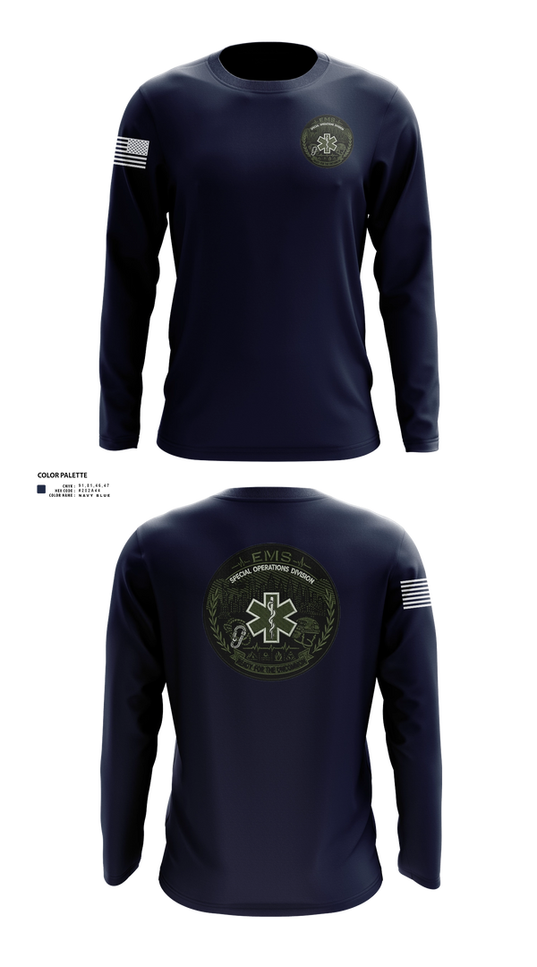 Long Sleeve Performance Shirt, Northwell Special Operations, EMS/EMT, Teamtime, Team time, sublimation, custom sports apparel, team uniforms, spirit wear, spiritwear, sports uniforms, custom shirts, team store, custom team store, fundraiser sports, apparel fundraiser