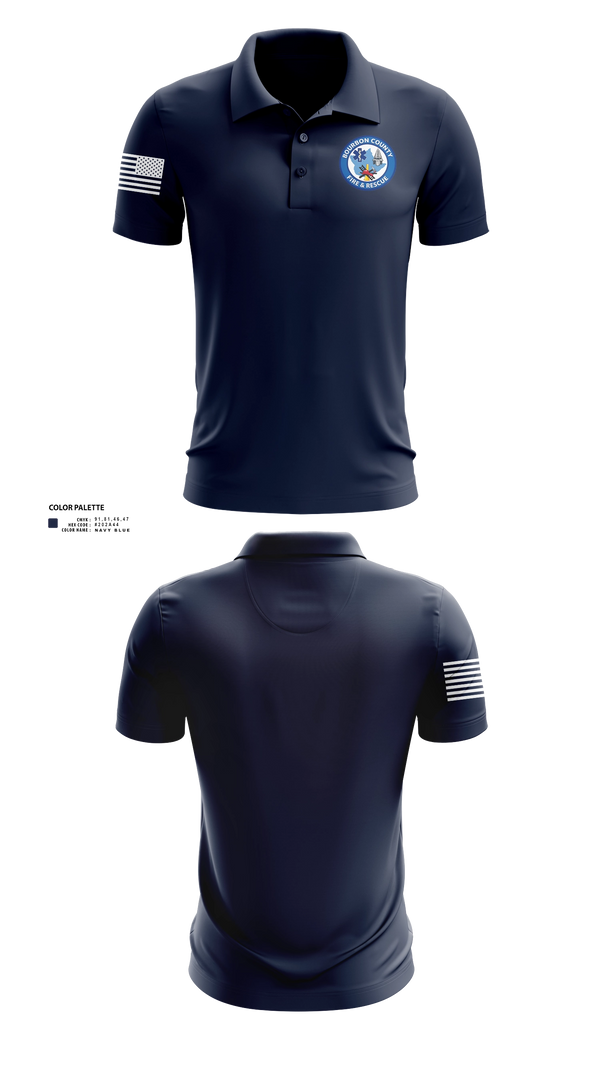 Short Sleeve Performance Polo, Bourbon County Fire and Rescue, Fire Department, Teamtime, Team time, sublimation, custom sports apparel, team uniforms, spirit wear, spiritwear, sports uniforms, custom shirts, team store, custom team store, fundraiser sports, apparel fundraiser