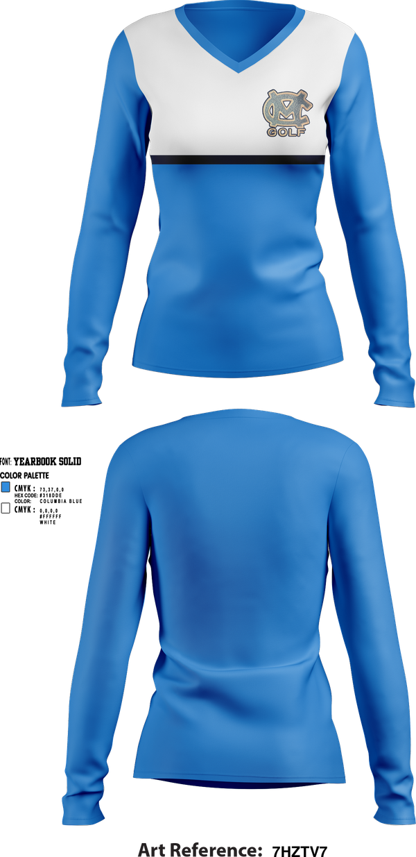 Womens Long Sleeve Vneck Shirt, Moore County Golf, Golf, Teamtime, Team time, sublimation, custom sports apparel, team uniforms, spirit wear, spiritwear, sports uniforms, custom shirts, team store, custom team store, fundraiser sports, apparel fundraiser