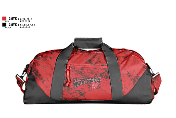 Duffle Bag, War Dogs Travel Flag Football, Men's Basketball, Teamtime, Team time, sublimation, custom sports apparel, team uniforms, spirit wear, spiritwear, sports uniforms, custom shirts, team store, custom team store, fundraiser sports, apparel fundraiser