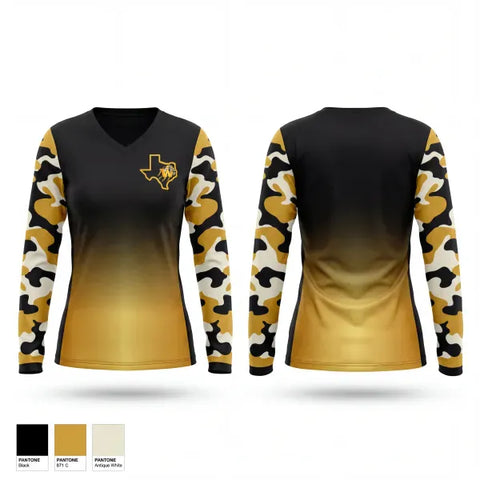 Womens Long Sleeve Vneck Shirt, Winona Wildcats, Baseball, Teamtime, Team time, sublimation, custom sports apparel, team uniforms, spirit wear, spiritwear, sports uniforms, custom shirts, team store, custom team store, fundraiser sports, apparel fundraiser