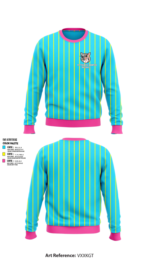Crew Neck Sweatshirt, Pittsgrove IronPigs, Baseball, Teamtime, Team time, sublimation, custom sports apparel, team uniforms, spirit wear, spiritwear, sports uniforms, custom shirts, team store, custom team store, fundraiser sports, apparel fundraiser
