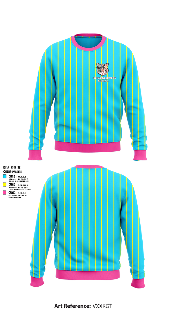 Crew Neck Sweatshirt, Pittsgrove IronPigs, Baseball, Teamtime, Team time, sublimation, custom sports apparel, team uniforms, spirit wear, spiritwear, sports uniforms, custom shirts, team store, custom team store, fundraiser sports, apparel fundraiser