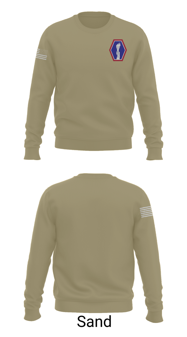 Crew Neck Sweatshirt, 100 Battalion 442 Infantry, Army, Teamtime, Team time, sublimation, custom sports apparel, team uniforms, spirit wear, spiritwear, sports uniforms, custom shirts, team store, custom team store, fundraiser sports, apparel fundraiser