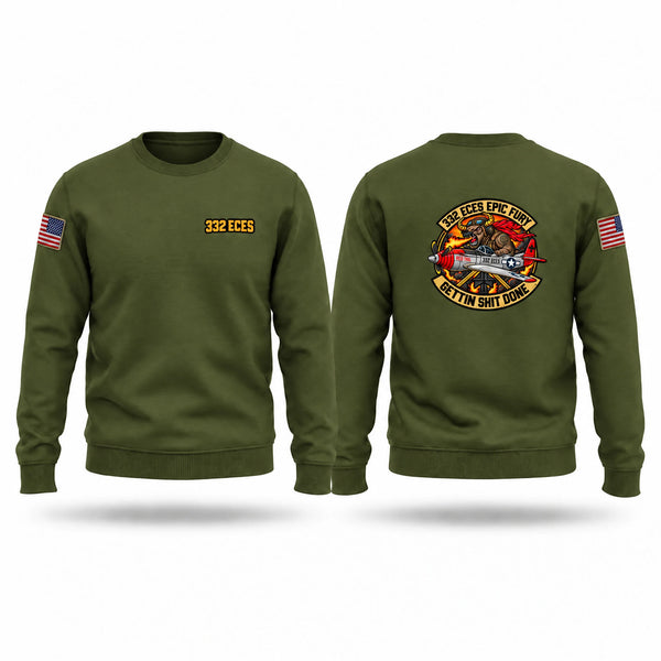 Crew Neck Sweatshirt, 332 ECES, Air Force, Teamtime, Team time, sublimation, custom sports apparel, team uniforms, spirit wear, spiritwear, sports uniforms, custom shirts, team store, custom team store, fundraiser sports, apparel fundraiser