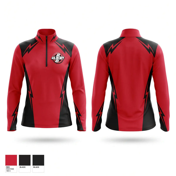 Quarter Zip Jacket, Red Alert, Softball, Teamtime, Team time, sublimation, custom sports apparel, team uniforms, spirit wear, spiritwear, sports uniforms, custom shirts, team store, custom team store, fundraiser sports, apparel fundraiser