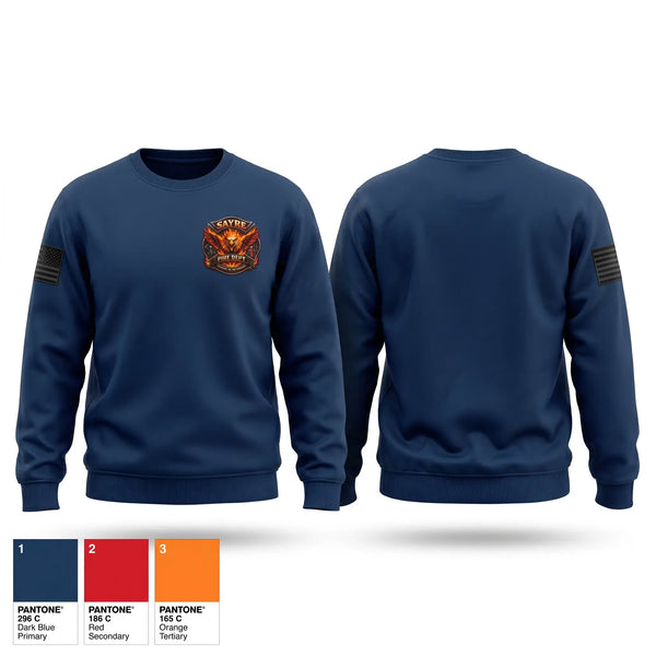 Crew Neck Sweatshirt, Sayre Fire & Rescue, Fire Department, Teamtime, Team time, sublimation, custom sports apparel, team uniforms, spirit wear, spiritwear, sports uniforms, custom shirts, team store, custom team store, fundraiser sports, apparel fundraiser