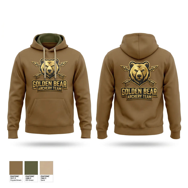 Hoodie, Golden bear archery, Baseball, Teamtime, Team time, sublimation, custom sports apparel, team uniforms, spirit wear, spiritwear, sports uniforms, custom shirts, team store, custom team store, fundraiser sports, apparel fundraiser
