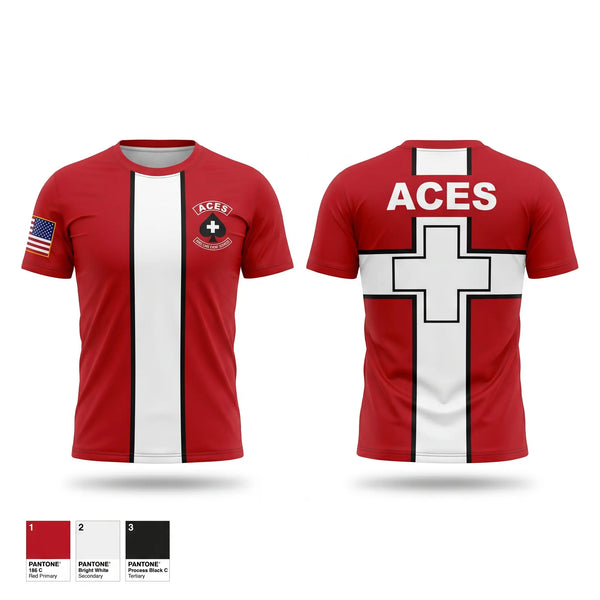 Short Sleeve Performance Shirt, ACES, EMS/EMT, Teamtime, Team time, sublimation, custom sports apparel, team uniforms, spirit wear, spiritwear, sports uniforms, custom shirts, team store, custom team store, fundraiser sports, apparel fundraiser