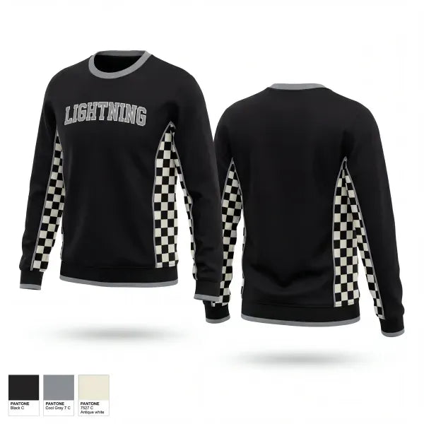 Crew Neck Sweatshirt, Lightning, Men's Basketball, Teamtime, Team time, sublimation, custom sports apparel, team uniforms, spirit wear, spiritwear, sports uniforms, custom shirts, team store, custom team store, fundraiser sports, apparel fundraiser