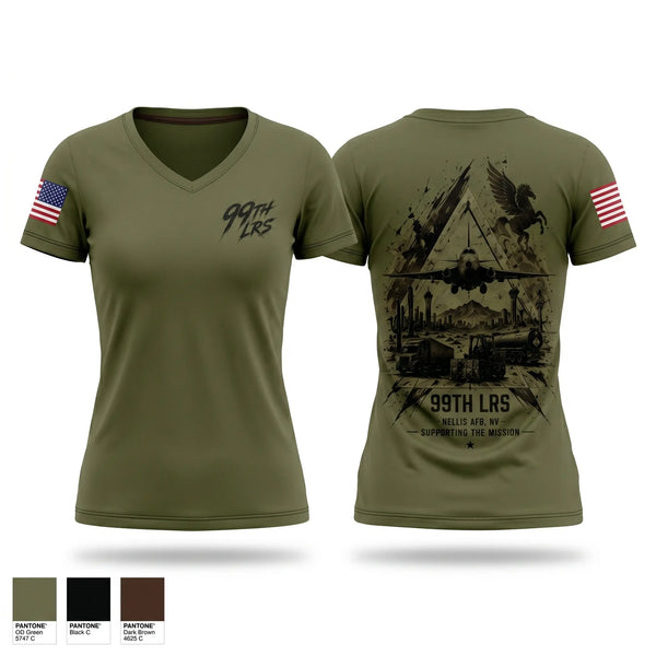 Womens Short Sleeve Vneck Shirt, 99th LRS, Air Force, Teamtime, Team time, sublimation, custom sports apparel, team uniforms, spirit wear, spiritwear, sports uniforms, custom shirts, team store, custom team store, fundraiser sports, apparel fundraiser
