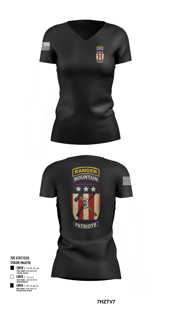 Womens Short Sleeve Vneck Shirt, 2-47 infantry 3rd BRG 10th MTN, Army, Teamtime, Team time, sublimation, custom sports apparel, team uniforms, spirit wear, spiritwear, sports uniforms, custom shirts, team store, custom team store, fundraiser sports, apparel fundraiser