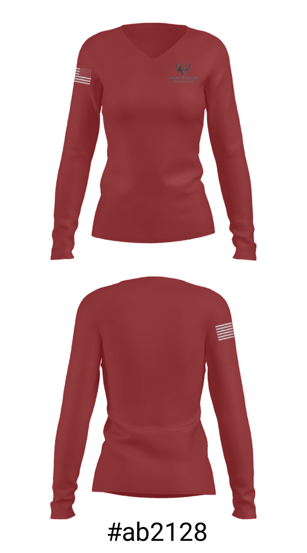 Women's Long Sleeve Vneck Shirt, Paso Robles High School Basketball, Men's Basketball, Teamtime, Team time, sublimation, custom sports apparel, team uniforms, spirit wear, spiritwear, sports uniforms, custom shirts, team store, custom team store, fundraiser sports, apparel fundraiser