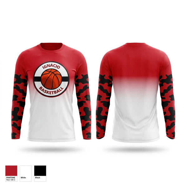 Long Sleeve Performance Shirt, Ignacio Bobcats, Men's Basketball, Teamtime, Team time, sublimation, custom sports apparel, team uniforms, spirit wear, spiritwear, sports uniforms, custom shirts, team store, custom team store, fundraiser sports, apparel fundraiser
