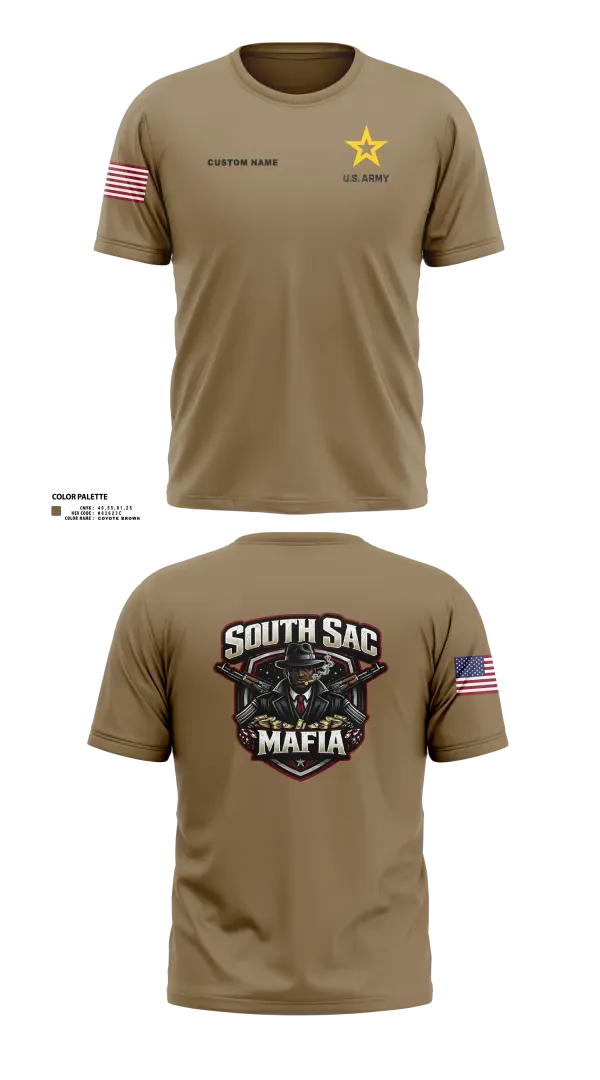 Old School Cotton Feel Shirt, SAC SOUTH, Army, Teamtime, Team time, sublimation, custom sports apparel, team uniforms, spirit wear, spiritwear, sports uniforms, custom shirts, team store, custom team store, fundraiser sports, apparel fundraiser