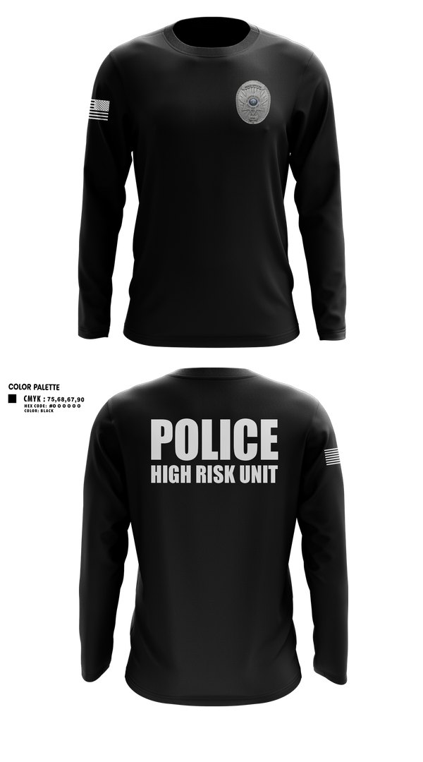 Long Sleeve Performance Shirt, Police High Risk Unit, Police, Teamtime, Team time, sublimation, custom sports apparel, team uniforms, spirit wear, spiritwear, sports uniforms, custom shirts, team store, custom team store, fundraiser sports, apparel fundraiser