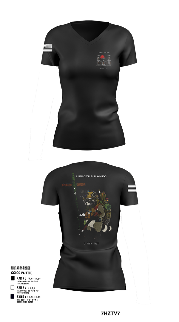 Womens Short Sleeve Vneck Shirt, 441st Engineer Company, Army, Teamtime, Team time, sublimation, custom sports apparel, team uniforms, spirit wear, spiritwear, sports uniforms, custom shirts, team store, custom team store, fundraiser sports, apparel fundraiser