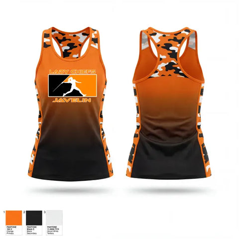 Mens Track Singlet, Lady Chiefs Throwers, Track & Field, Teamtime, Team time, sublimation, custom sports apparel, team uniforms, spirit wear, spiritwear, sports uniforms, custom shirts, team store, custom team store, fundraiser sports, apparel fundraiser