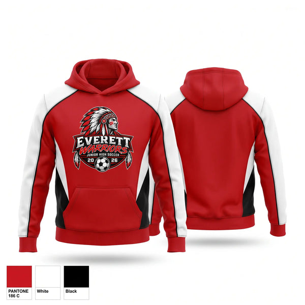 Hoodie, Warriors, Men's Soccer, Teamtime, Team time, sublimation, custom sports apparel, team uniforms, spirit wear, spiritwear, sports uniforms, custom shirts, team store, custom team store, fundraiser sports, apparel fundraiser