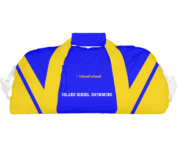 Duffle Bag, Island School Swimming, Swimming, Teamtime, Team time, sublimation, custom sports apparel, team uniforms, spirit wear, spiritwear, sports uniforms, custom shirts, team store, custom team store, fundraiser sports, apparel fundraiser