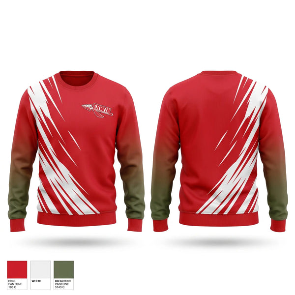 Crew Neck Sweatshirt, Erwin Warriors, Men's Soccer, Teamtime, Team time, sublimation, custom sports apparel, team uniforms, spirit wear, spiritwear, sports uniforms, custom shirts, team store, custom team store, fundraiser sports, apparel fundraiser