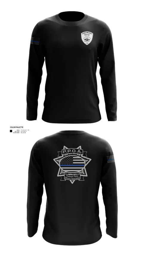 Long Sleeve Performance Shirt, Piedmont Police, Police, Teamtime, Team time, sublimation, custom sports apparel, team uniforms, spirit wear, spiritwear, sports uniforms, custom shirts, team store, custom team store, fundraiser sports, apparel fundraiser