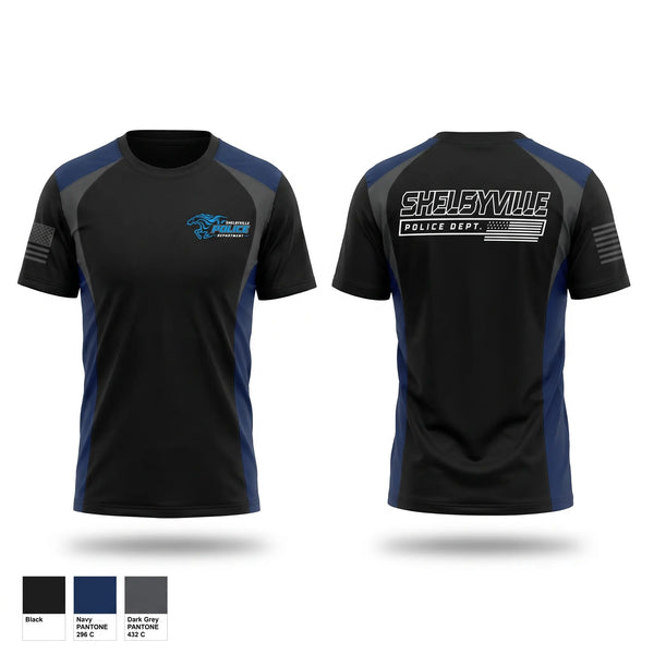 Old School Cotton Feel Shirt, Shelbyville Police Department (KY), Police, Teamtime, Team time, sublimation, custom sports apparel, team uniforms, spirit wear, spiritwear, sports uniforms, custom shirts, team store, custom team store, fundraiser sports, apparel fundraiser