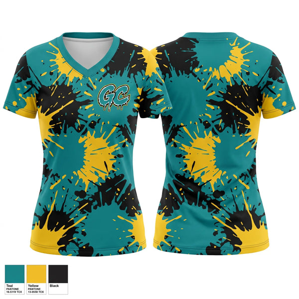 Womens Short Sleeve Vneck Shirt, Great Lakes Bay Game Changers 10u Bateson, Baseball, Teamtime, Team time, sublimation, custom sports apparel, team uniforms, spirit wear, spiritwear, sports uniforms, custom shirts, team store, custom team store, fundraiser sports, apparel fundraiser