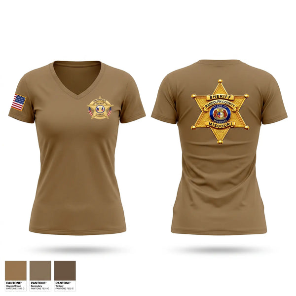Womens Short Sleeve Vneck Shirt, Randolph County Sheriff's Office, Police, Teamtime, Team time, sublimation, custom sports apparel, team uniforms, spirit wear, spiritwear, sports uniforms, custom shirts, team store, custom team store, fundraiser sports, apparel fundraiser