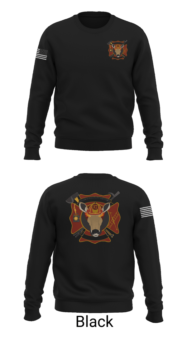 Crew Neck Sweatshirt, VMI Fire, Fire Department, Teamtime, Team time, sublimation, custom sports apparel, team uniforms, spirit wear, spiritwear, sports uniforms, custom shirts, team store, custom team store, fundraiser sports, apparel fundraiser