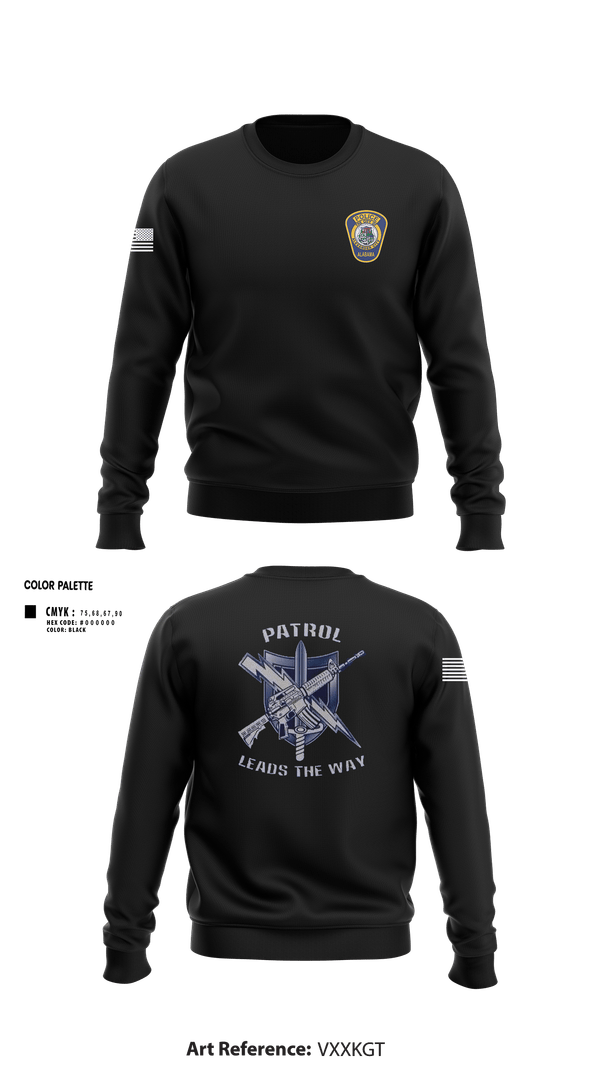 Crew Neck Sweatshirt, Alexander City Police Department, Police, Teamtime, Team time, sublimation, custom sports apparel, team uniforms, spirit wear, spiritwear, sports uniforms, custom shirts, team store, custom team store, fundraiser sports, apparel fundraiser