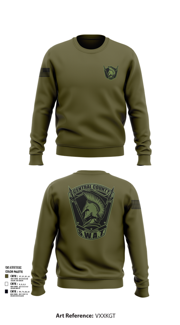 Crew Neck Sweatshirt, Central County SWAT, , Teamtime, Team time, sublimation, custom sports apparel, team uniforms, spirit wear, spiritwear, sports uniforms, custom shirts, team store, custom team store, fundraiser sports, apparel fundraiser