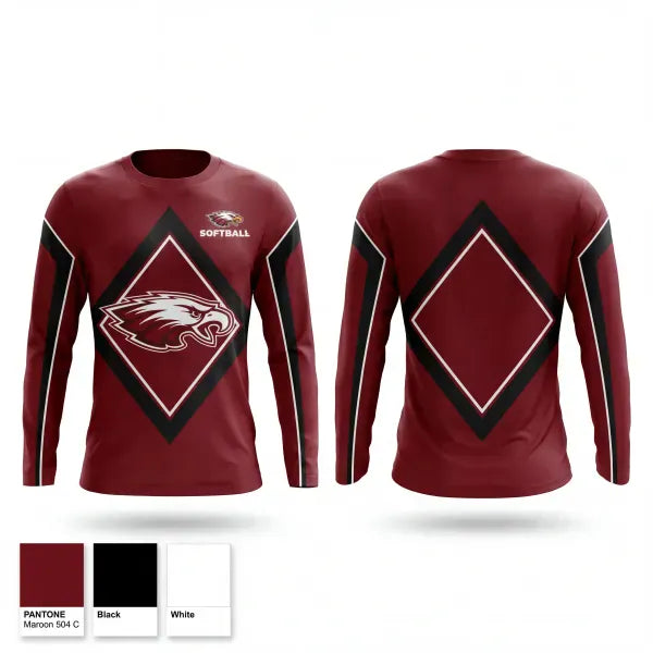 Long Sleeve Performance Shirt, Huntsville Lady Eagles, Softball, Teamtime, Team time, sublimation, custom sports apparel, team uniforms, spirit wear, spiritwear, sports uniforms, custom shirts, team store, custom team store, fundraiser sports, apparel fundraiser
