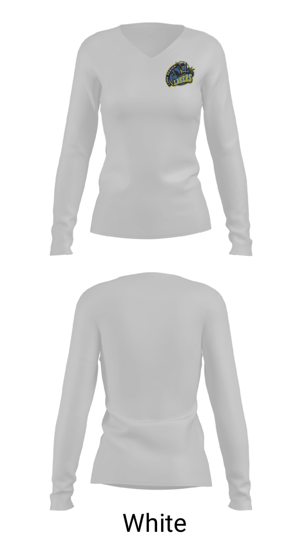 Women's Long Sleeve Vneck Shirt, Lake Region High School Ice Hockey, Ice Hockey, Teamtime, Team time, sublimation, custom sports apparel, team uniforms, spirit wear, spiritwear, sports uniforms, custom shirts, team store, custom team store, fundraiser sports, apparel fundraiser