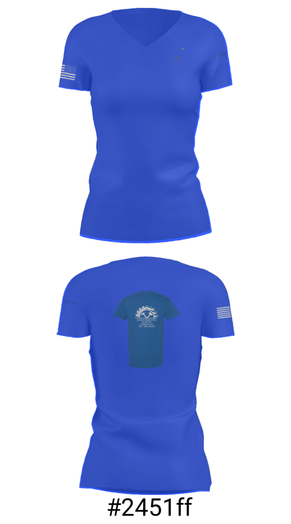 Women's Short Sleeve Vneck Shirt, Essenmacher Handyman Services LLC, , Teamtime, Team time, sublimation, custom sports apparel, team uniforms, spirit wear, spiritwear, sports uniforms, custom shirts, team store, custom team store, fundraiser sports, apparel fundraiser